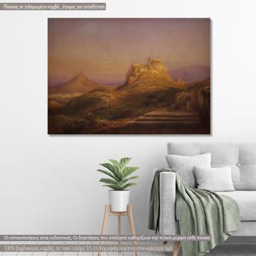 Canvas print View of the Acropolis, Müller R.