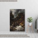 Canvas print Waterfall, Ruisdael J. I.