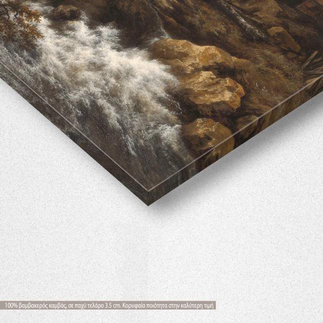 Canvas print Waterfall, Ruisdael J. I., detail