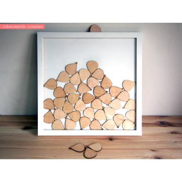 Wooden frame wishes board hot air balloons