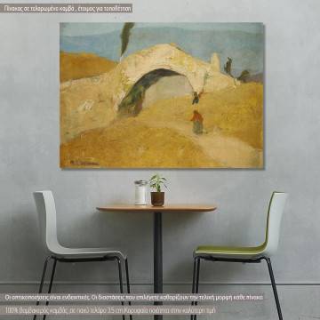 Canvas print Bridge at Greece, Oikonomou