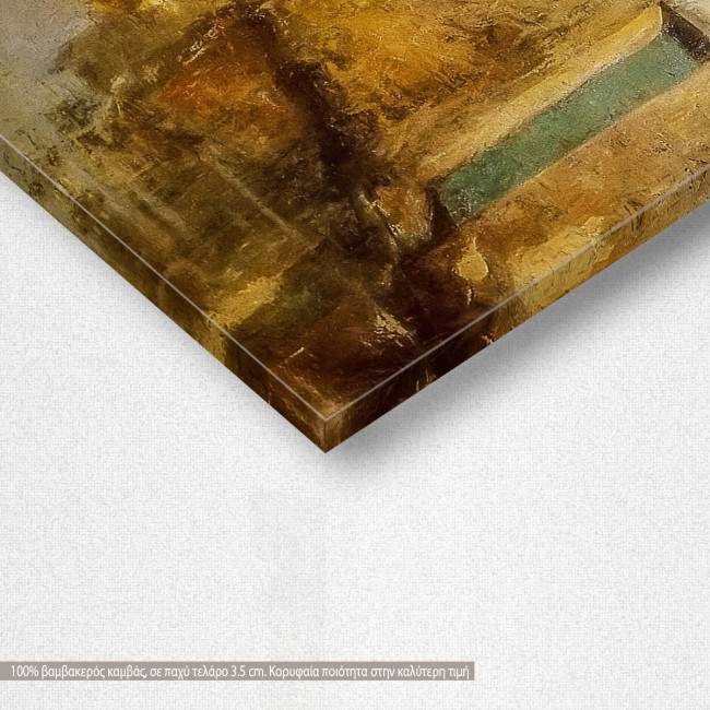 Canvas print Canal houses, Rizos, detail