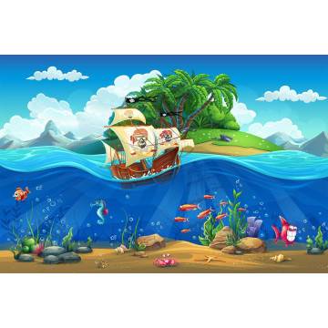 Wallpaper Black pearl sailing 2