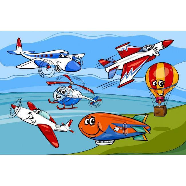 Funny planes and aircraft, φωτογραφική ταπετσαρία