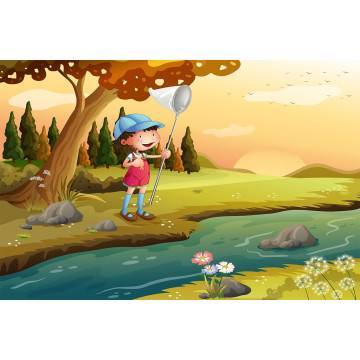 Ταπετσαρία τοίχου Little fisherman 2