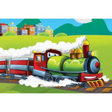 Ταπετσαρία τοίχου Steaming train 2