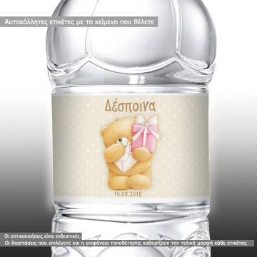 Αρκουδάκι friends girly αυτοκόλλητες ετικέτες με όνομα