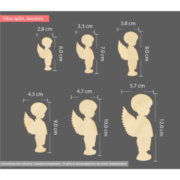 Wooden Angel boy  decorative figure 2