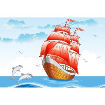 Ταπετσαρία τοίχου Sail ship 2