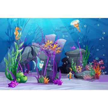Ταπετσαρία τοίχου Sea floor life 2