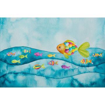 Ταπετσαρία τοίχου Colorfull fishes 2