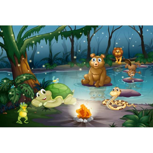 By the campfire, φωτογραφική ταπετσαρία