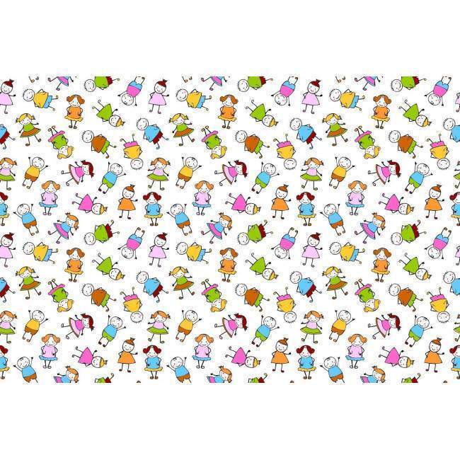 Wallpaper Colorfull children, with pattern