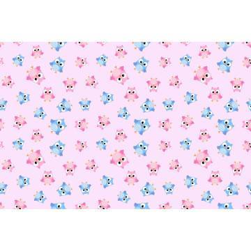 Ταπετσαρία τοίχου Cute owls (pink), μοτίβο 2