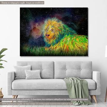 Canvas print Cosmos and the lion