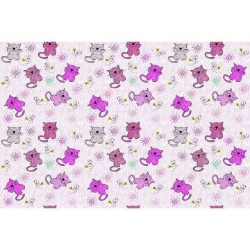 Ταπετσαρία τοίχου Hand drawn cats (girl), μοτίβο 2