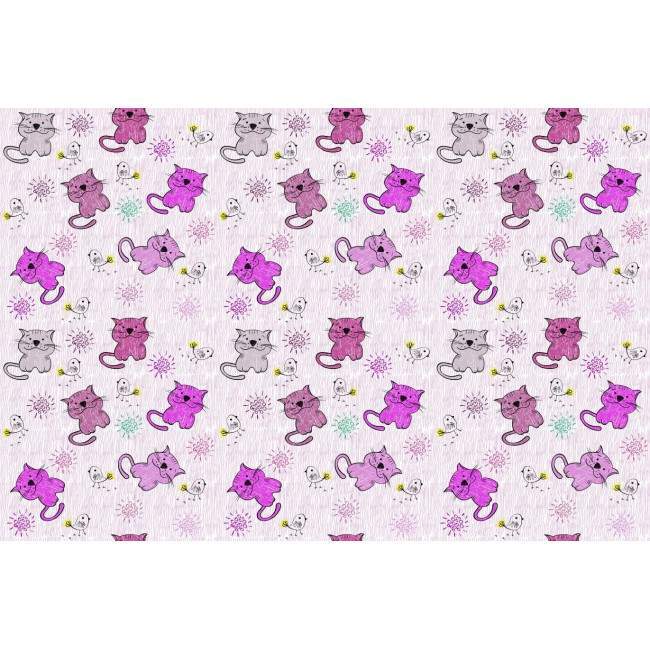 Wallpaper Hand drawn cats (girl), pattern