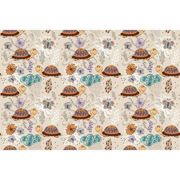 Wallpaper Hand drawed turtles, pattern 2