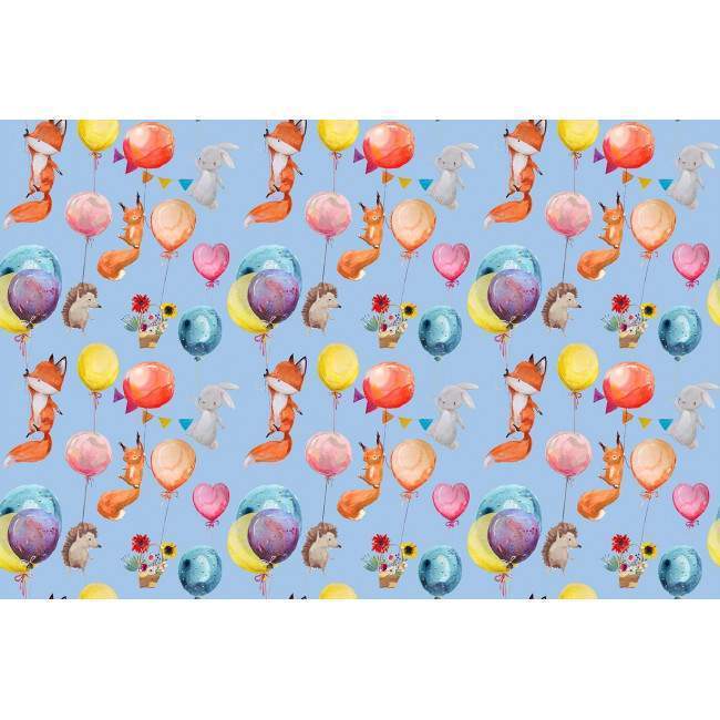Wallpaper Animals with balloons (boy), pattern