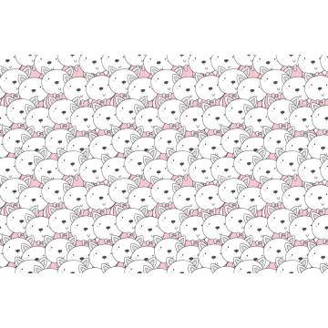 Wallpaper Cute cats (girl), pattern 2