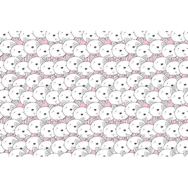 Wallpaper Cute cats (girl), pattern