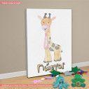 Kids canvas print Animals painted, Giraffe 