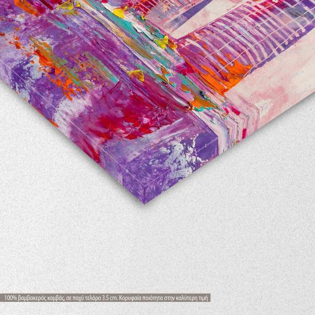 Canvas print Abstract painting of urban skyscrapers, detail