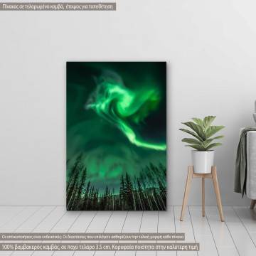Πίνακας σε καμβά Βόρειο Σέλας, Northern lights spiral shape