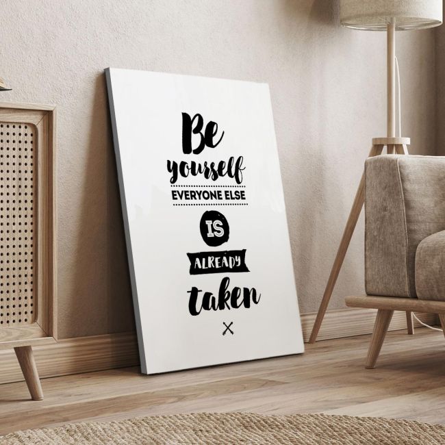 Canvas print Be yourself every one else is taken Framed canvas View 4