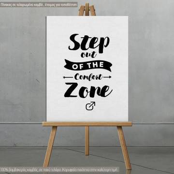 Canvas print Step out of the comfort zone