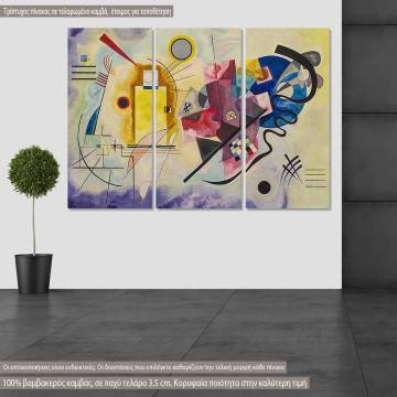 Canvas print Yellow red blue, W. Kandinsky,3 panels 2