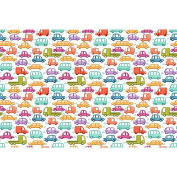 Ταπετσαρία τοίχου Doodle cars, μοτίβο 2