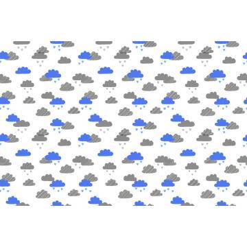 Wallpaper Watercolor clouds (boy), pattern 2