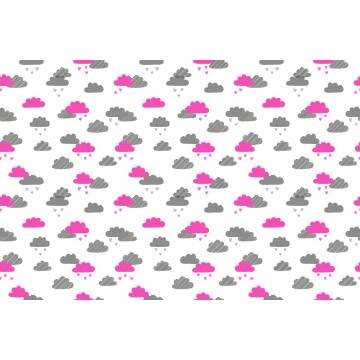 Wallpaper Watercolor clouds (girl), pattern 2