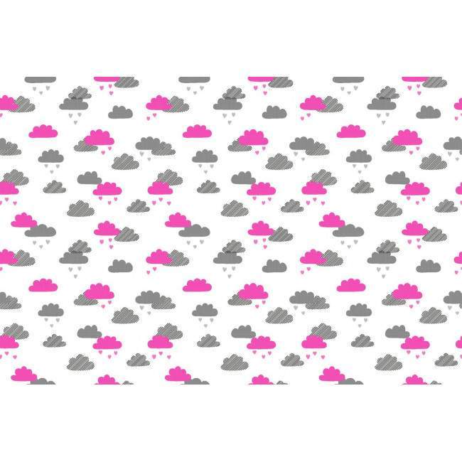 Wallpaper Watercolor clouds (girl), pattern