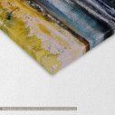 Canvas print Boats, Lake, Fishing boats on lake coast, detail