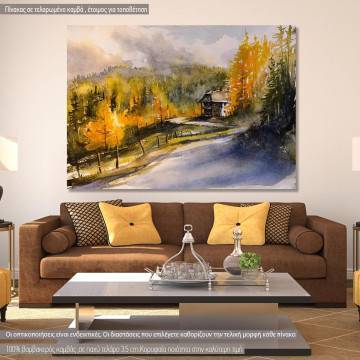 Canvas print road at mountain, Mountain road