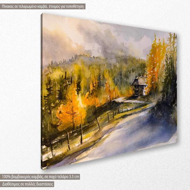 Canvas print road at mountain, Mountain road, side