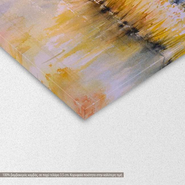 Canvas print Lake at forest, Forest lake in autumn colors, detail