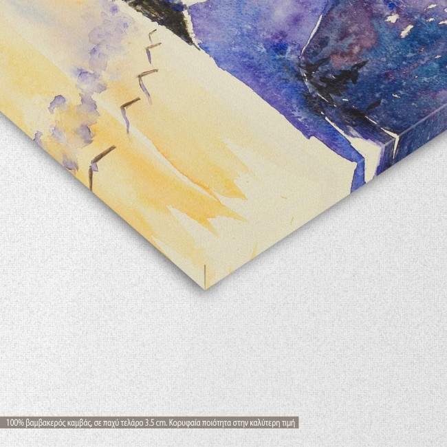 Canvas print Country house at mountain, Wooden house in winter mountains, detail