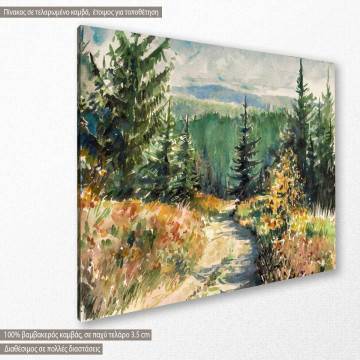 Canvas print Landscape with mountains Framed canvas View 1 2