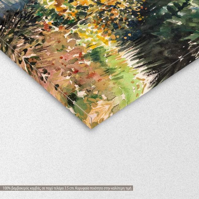 Canvas print Landscape with mountains, detail