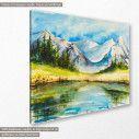 Canvas print Lake at mountain, Lake with Mountains, side