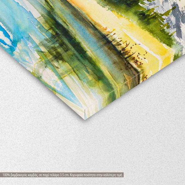 Canvas print Lake at mountain, Lake with Mountains, detail