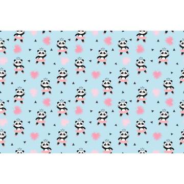 Ταπετσαρία τοίχου Cute panda ballerinas, μοτίβο 2