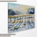 Canvas print Snowy landscape, Cold winter day, side