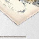 Canvas print  Winter landscape with mountain village, detail
