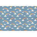 Wallpaper Rainbows and clouds (blue), pattern