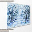 Canvas print Winter in park, side