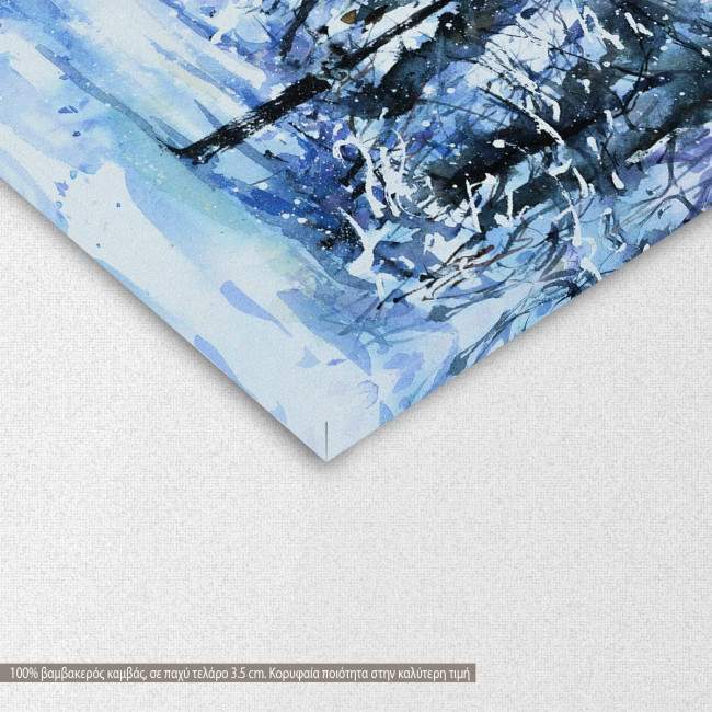 Canvas print Winter in park, detail